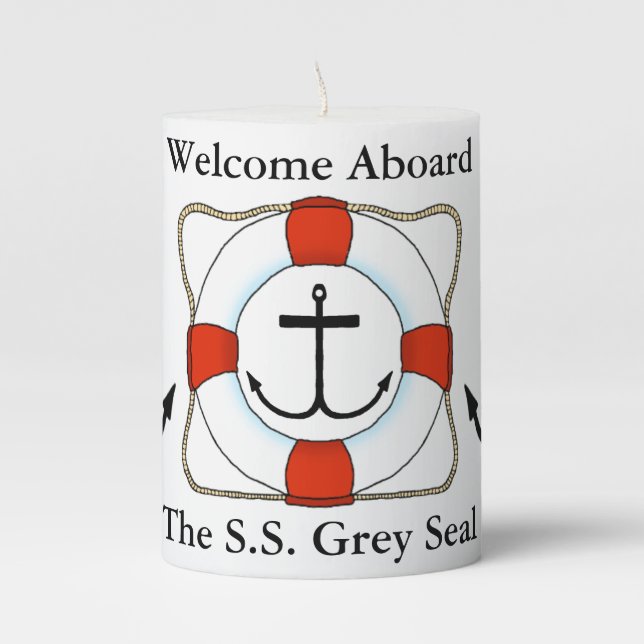 Life Saver & Anchor Wax Candle (Front)