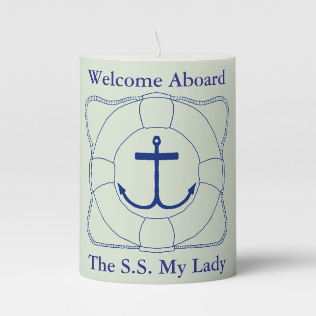 Life Saver/Anchor Wax Candle (Front)