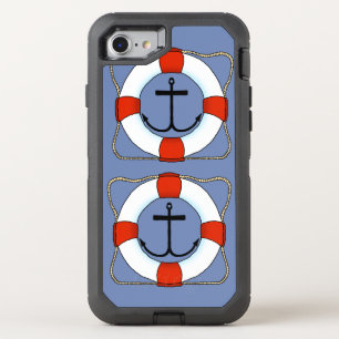 Life Saver and Anchor Boating Otterbox Cell Phone OtterBox Defender iPhone SE/8/7 Case