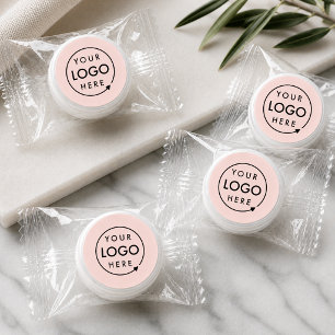 Life Saver Mints   Custom Pink Logo Business Favor