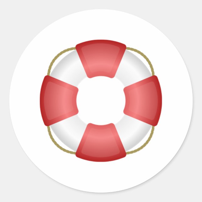 Life Saver Personal Flotation Device Classic Round Sticker (Front)