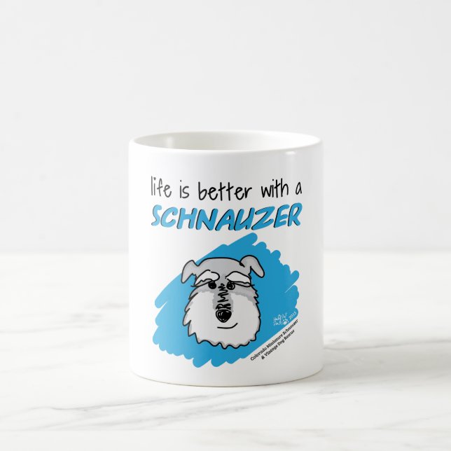 Life... Schnauzer - White Mug (Center)