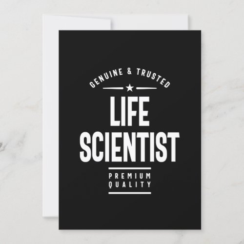 Life Scientist Job Title Gift Invitation