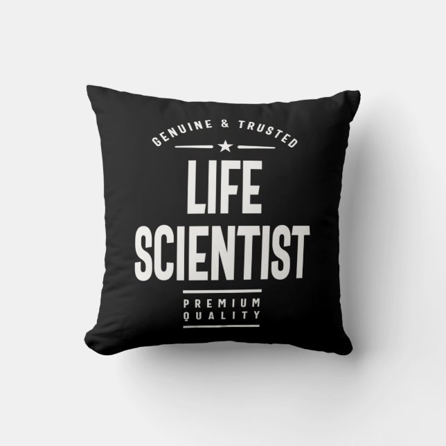 Life Scientist Job Title Gift Throw Pillow (Front)