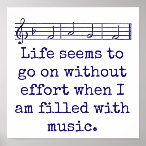 Life Seems To Go On _ Music Quote  Poster