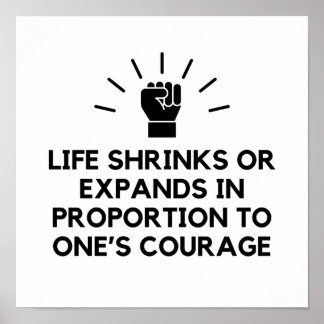 Life shrinks or expands poster