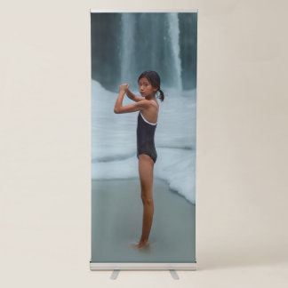 Life-Size AI generated Japanese schoolgirl Retractable Banner