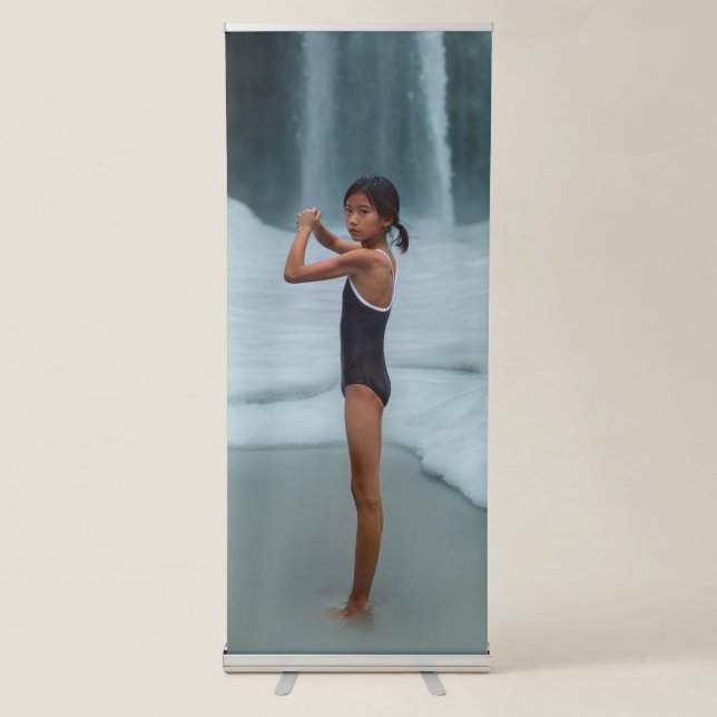 Life-Size AI generated Japanese schoolgirl Retractable Banner (Front)