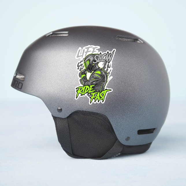 LIFE SLOW RIDE FAST LIFESTYLE STICKER (Helmet Side)