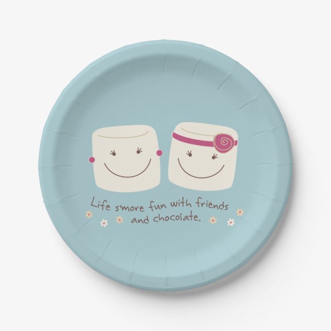 Life S'more Fun Marshmallow Friends Plates (Front)