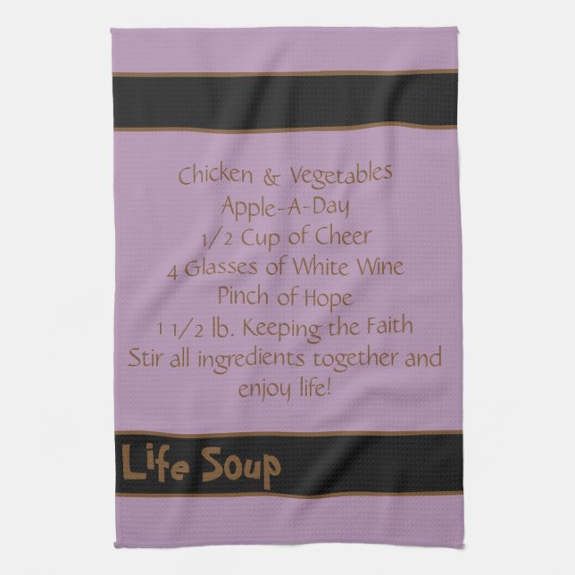 Life Soup Kitchen Towel-Double Stripe Kitchen Towel (Vertical)