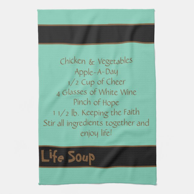 Life Soup Kitchen Towel-Double Stripe Towel (Vertical)