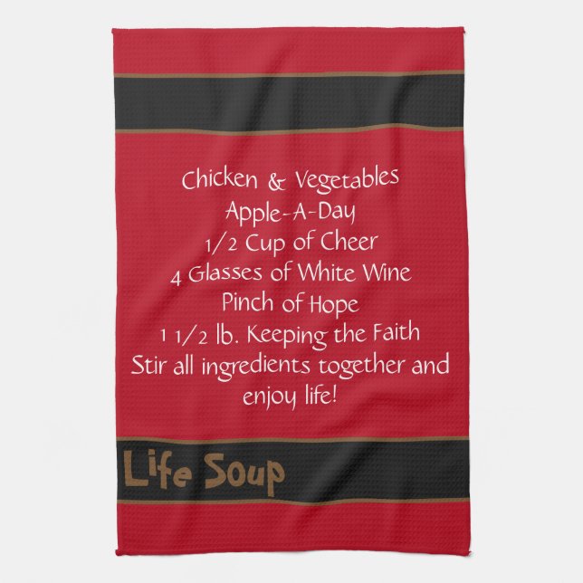 Life Soup Kitchen Towel-Double Stripe Towel (Vertical)