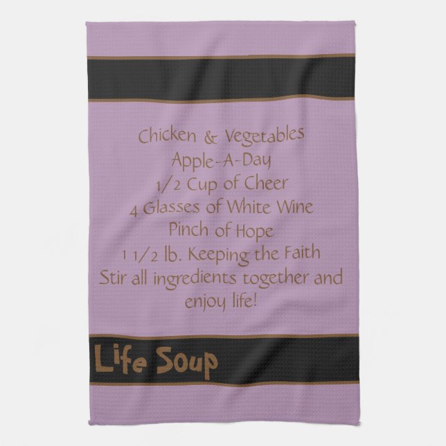 Life Soup Kitchen Towel-Double Stripe Towel (Vertical)