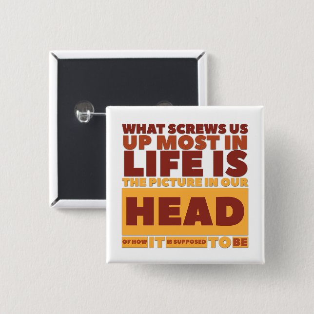 Life  - Square Button (Front & Back)