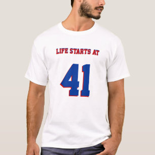 Life Starts At 41 Funny 41st Birthday T-Shirt