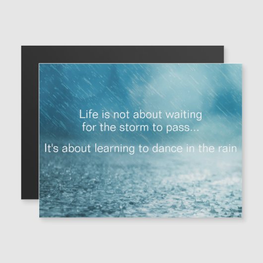 Life Struggles Inspirational Quote Rain - Magnet (Front/Back)