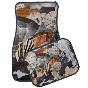 life style Atmosphere color gray, brown, black and Car Floor Mat