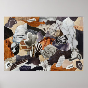 life style Atmosphere color grey, brown, black and Poster