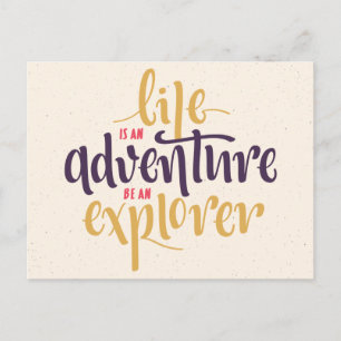 Life, Success, Attitude, Motivational Quote Pink Postcard