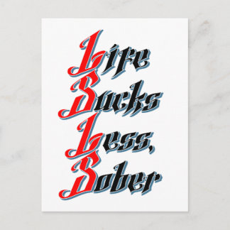 Life Sucks Less, Sober Postcard