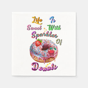 Life Tableware Is Sweet With Sparkles Of Donuts Napkins