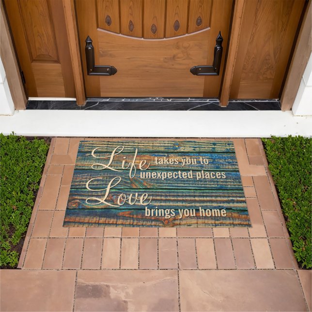 Life Takes You Love Brings You Home Quote Doormat (Outdoor)