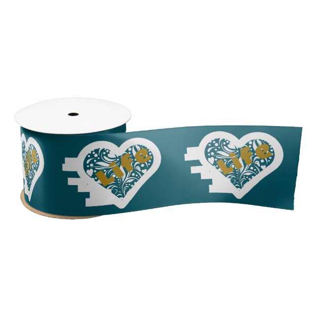 Life Teal Ribbon by Poet Adiela Akoo (Spool)