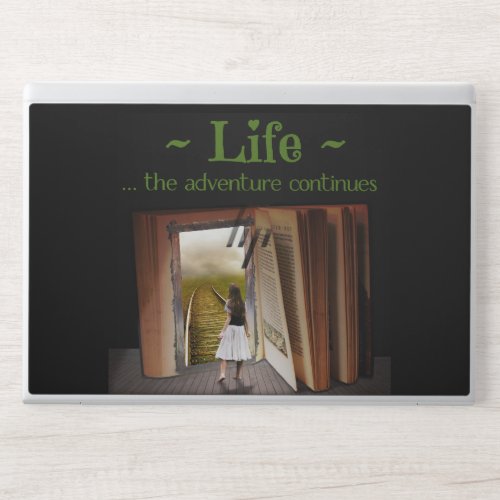 Life the adventure continues HP laptop skin