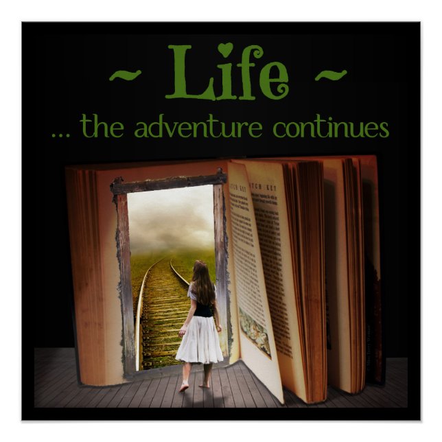 Life, the adventure continues poster (Front)
