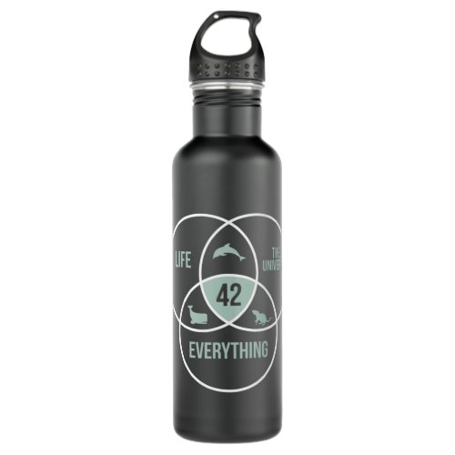 Life The Universe And Everything 42 Answer To Life Stainless Steel Water Bottle