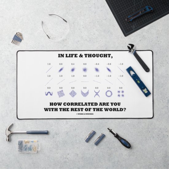 Life Thought How Correlated Are You World Stats Desk Mat