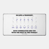 Life Thought How Correlated Are You World Stats Desk Mat (Front)