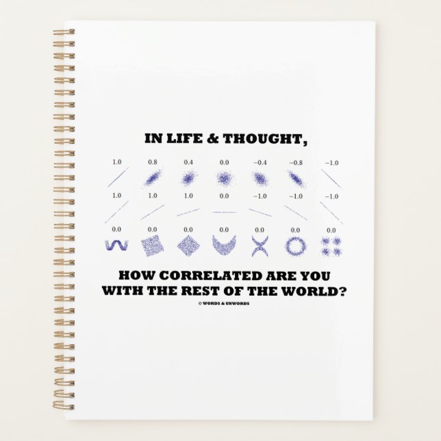 Life Thought How Correlated Are You World Stats Planner (Front)