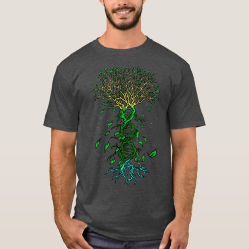 Life Tree DNA Earth Day Cool Nature Lover Environm T_Shirt