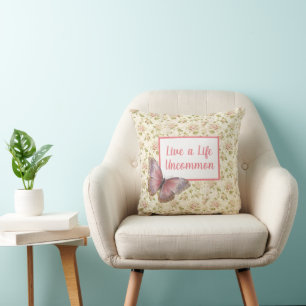 Life Uncommon Butterfly Throw Pillow