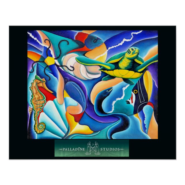'Life Under the Sea' Glossy Poster (Front)
