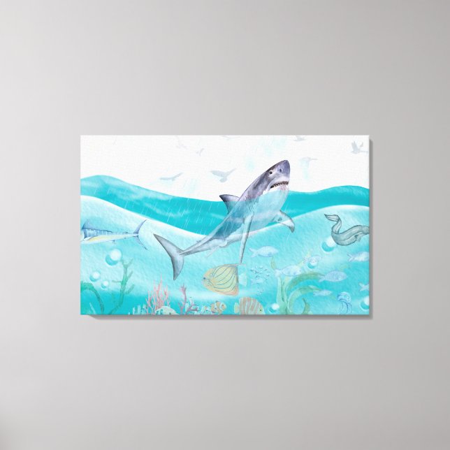 Life under the seas canvas print (Front)