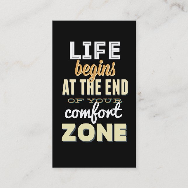 Life Vintage Typography Custom Business Card (Front)