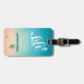 Life was meant for good friends and great adventur luggage tag (Front Horizontal)