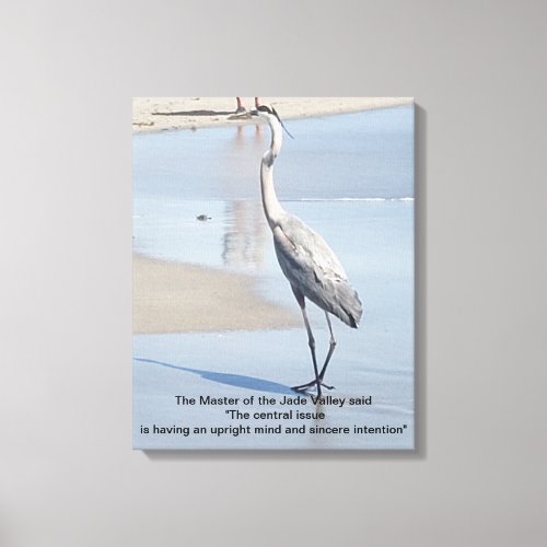 Life Wisdom on Beach Scene Canvas Print