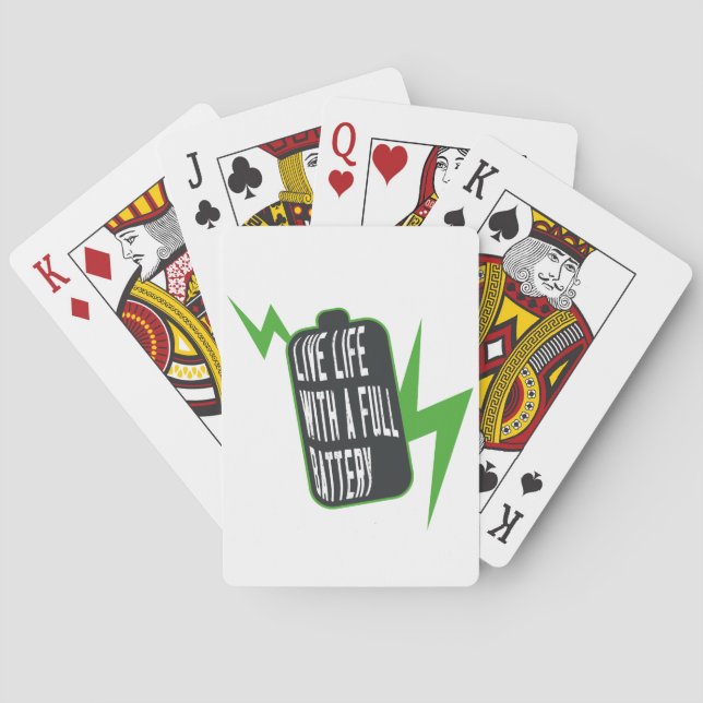 Life with a Full Battery Poker Cards (Back)