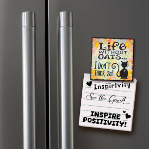 Life With Cats Funny Cute Trendy Magnet