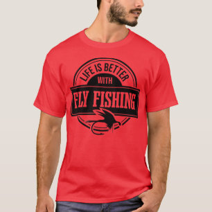 Life With Fly Fishing Trout Nature Fisherman T-Shirt