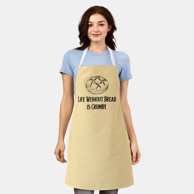 Life Without Bread is Crumby Apron (Worn)