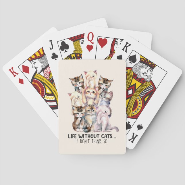 Life Without Cats? I Don’t Think So Poker Cards (Back)