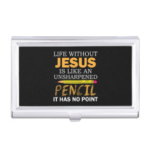 Life Without Jesus Funny Christian Religious Faith Business Card Case