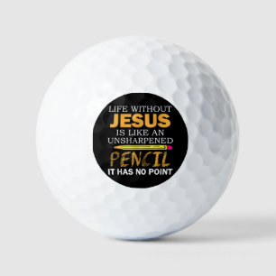 Life Without Jesus Funny Christian Religious Faith Golf Balls