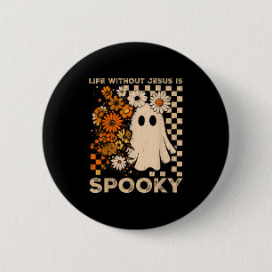 Life Without Jesus Is Soky Floral Christian Hallow Button