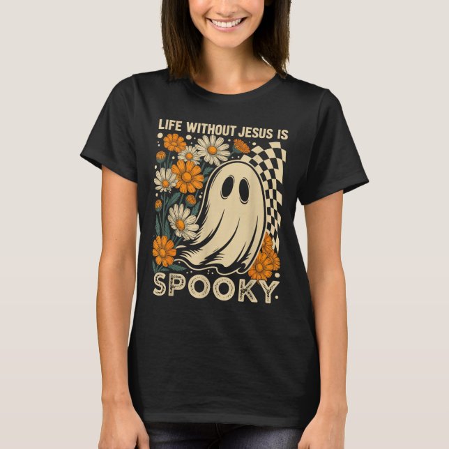 Life Without Jesus Is Soky Floral Christian Hallow T-Shirt (Front)